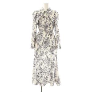 Sustainable デコルテオープンワンピース 1 オフホワイト ダークネイビー /DO OS