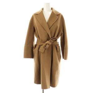 ARONA ピュア ヴァージンウール ダブルフェイス コート 36 ブラウン