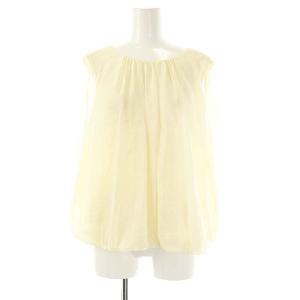 25SS シルキークレープバルーン ブラウス ノースリーブ プルオーバー 36 アイボリー /NR OS