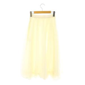 ANAYI 25SS シルキークレープバルーン スカート ロング フレア 34 アイボリー /NR OS