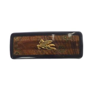 ロゴ バレッタ 茶 ブラウン /SR48