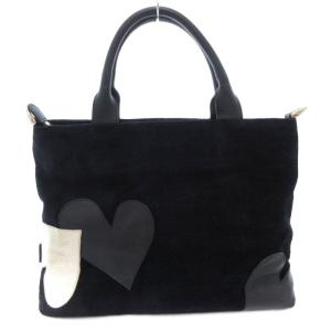 Think Bee トートバッグ ショルダー 2WAY ハート 黒 ブラック /AE