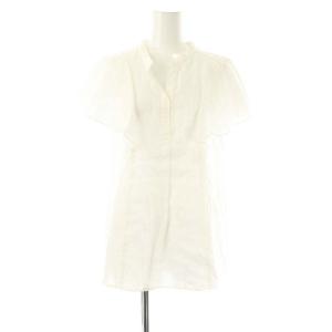 ソフトリネンフレア袖ブラウス 36 オフホワイト /DO OS