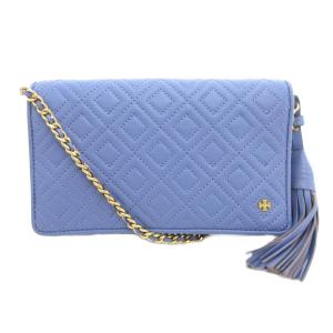 財布 ウォレット クロスボディバッグ チェーンショルダー F 青 ブルー /UO