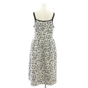 René 24年 ニットキャミワンピース 花柄 36 黒 グレー 白 6422130 /CX OS