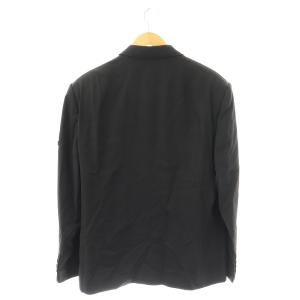 BALENCIAGA 674431 ラバー ロゴ ワッペン ウォッシュド テーラード ジャケット 34 ブラック