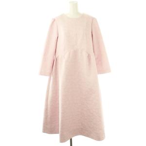23SS ボリュームスカートジャガードワンピース ロング 1 ピンク /DF OS