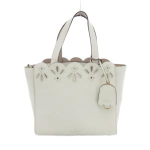 ハンドバッグ ショルダー 2WAY レザー スカラップ 白 ホワイト /UO