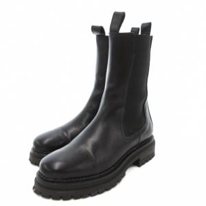 ショートブーツ シューズ サイドゴア 36 黒 ブラック /AE