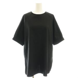 23SS CRISP LINEN BERENICE プルオーバーブラウス 半袖 38 黒 ブラック /AT