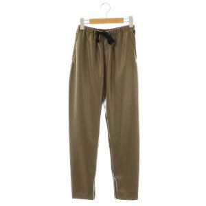 ザビッグスモーク THEBIGSMOKE KYRA スキニートラウザースエコレザーパンツ カーキブラウン