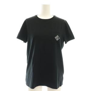 ペルー製 ロゴポケット Tシャツ カットソー 半袖 S 黒 ブラック /AT OS