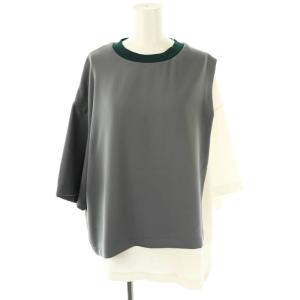 コンビネーションプルオーバー カットソー 2 グリーン グレー オフホワイト /DO OS