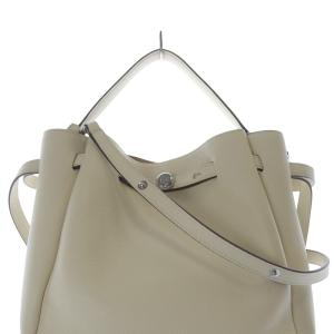 TORY BURCH ROMY 2WAYバッグ レザー ロゴ オフホワイト 166982