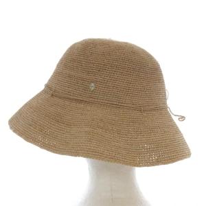 ラフィア ストローハット 帽子 麦わら つば広 ベージュ /YO3