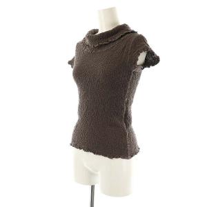 me ISSEY MIYAKE カリフラワー 半袖 ハイネック カットソー グレー /AT OS