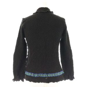 me ISSEY MIYAKE 柄 カリフラワー ジャケット ブラック /HK OS