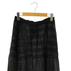 me ISSEY MIYAKE カリフラワー スカート フレア マキシ ロング 黒 ブラック /AT OS