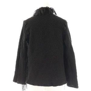 me ISSEY MIYAKE カリフラワー フリンジ セットアップ スカート カーディガン ブラック /ES OS