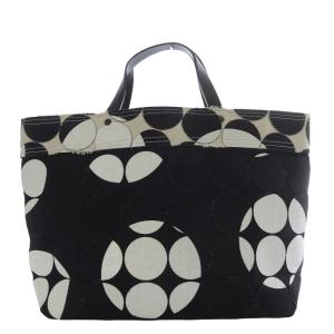 PLEATS PLEASE ISSEY MIYAKE イッセイミヤケ トートバッグ ハンドバッグ ペイント ドット キャンバス ブラック ホワイト /YO16