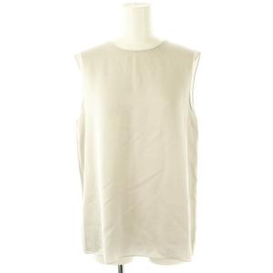24AW MODERN GGT STRAIGHT SHELL ノースリーブブラウス シルク S ライトグレー