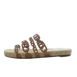 シェーヌダンクル アンコーヌ エスパドリーユ サンダル 37 ブラウン