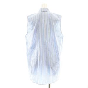 MARNI ストライプ ノースリーブブラウス シャツ 42 サックスブルー 白 ホワイト /SS OS