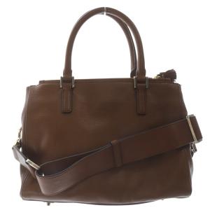 ANYA HINDMARCH ebury mini レザー2WAYバッグ ハンドバッグ ショルダーバッグ 茶色 ブラウン /SR46