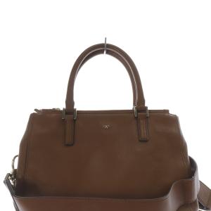 ANYA HINDMARCH ebury mini レザー2WAYバッグ ハンドバッグ ショルダーバッグ 茶色 ブラウン /SR46