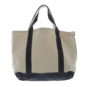 REMI RELIEF L.L.Bean トートバッグ ハンドバッグ キャンバス 白 ホワイト 紺 ネイビー /SR49