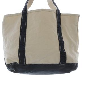 REMI RELIEF L.L.Bean トートバッグ ハンドバッグ キャンバス 白 ホワイト 紺 ネイビー /SR49