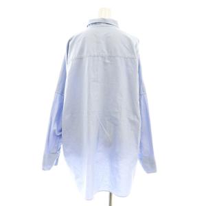 Plage 24AW Oxford Long シャツ スタンドカラー オーバーサイズ 青 ブルー /AT OS