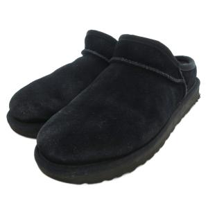 クラシックスエードスリッパ スリッポン ムートンファー 25cm 黒 ブラック 1108193 /UO
