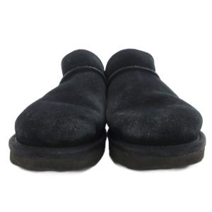 UGG クラシックスエードスリッパ スリッポン ムートンファー 25cm 黒 ブラック 1108193 /UO