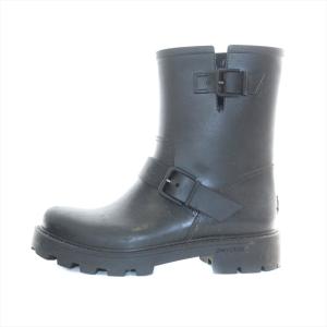 JIMMY CHOO YAEL レインブーツ 厚底 ラバー 39 26cm 黒 ブラック /AS OS