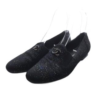 オペラシューズ ココマーク ハラコ 39.5 ブラック G29583