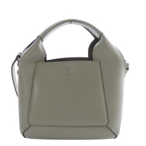 FURLA GILDA MINI トートバッグ ショルダーバッグ 2way 斜め掛け レザー グレー /YO3
