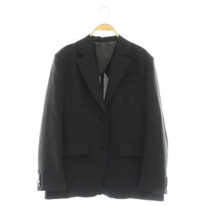 25SS ドライタッチワイドショルダージャケット テーラード 0 黒 ブラック /AT OS