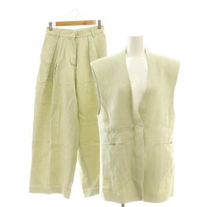 25SS Linen Over Vest Tuck Linen Trousers セットアップ ベスト