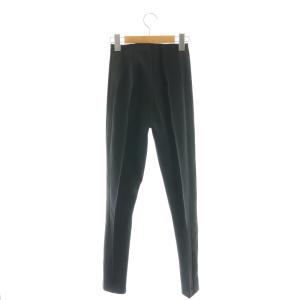 Max Mara ウエストゴム サイドラインスリムパンツ ストレッチ 34 ブラック /HK OS