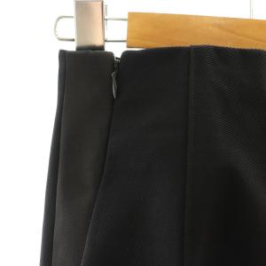 Max Mara ウエストゴム サイドラインスリムパンツ ストレッチ 34 ブラック /HK OS