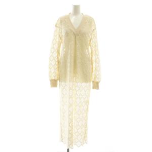VINTAGE LACE LOOSE ワンピース マキシ ロング 長袖 1 アイボリー /AT OS