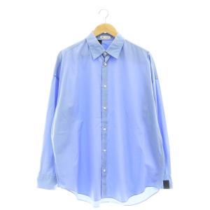 Thomas Mason シャツ 長袖 スタンドカラー 38 青 ブルー /AT OS