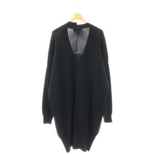 UN3D. オーバー ロングカーディガン ニット F 黒 /MI OS