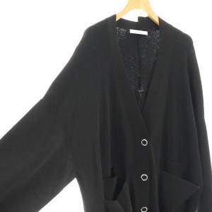 UN3D. オーバー ロングカーディガン ニット F 黒 /MI OS