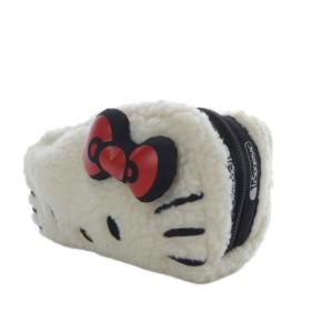 LesportSAC RECTANGULAR COSMETICアイアムウィズユーレクタンギューW ポーチ メイク 化粧 ホワイト