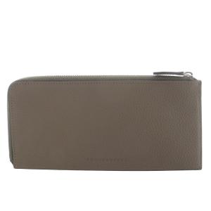 ロング L字ジップ ウォレット シュリンクレザー 長財布 グレージュ /YO23