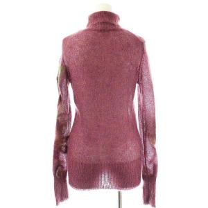 KENZO モヘヤ ウール タートルネック 総柄 ニット セーター プルオーバー M 紫 マルチカラー /CX OS