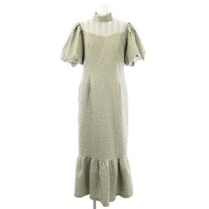 LADYジャガードフォルムドレス ワンピース M スモークグリーン /MI OS