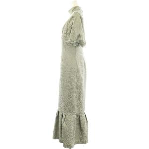 LagunaMoon LADYジャガードフォルムドレス ワンピース M スモークグリーン /MI OS